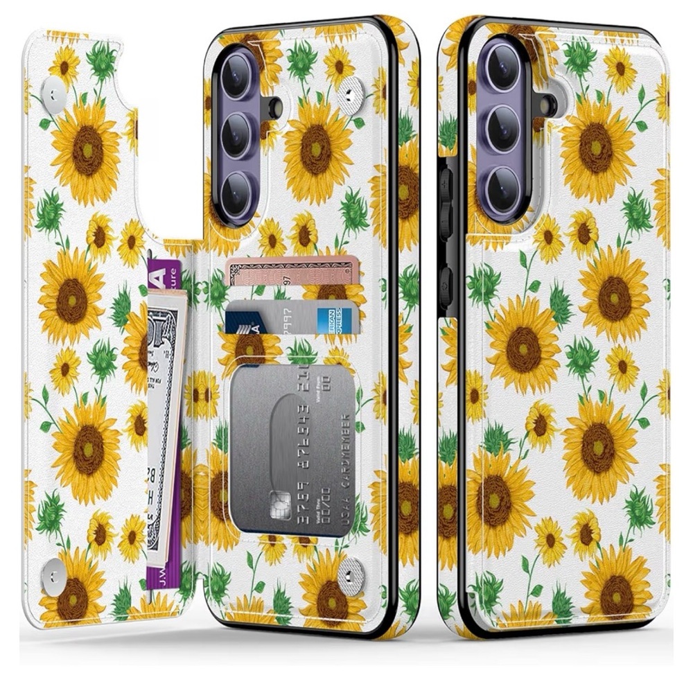 Samsung galaxy S25 Plus Sunflower Wallet Case